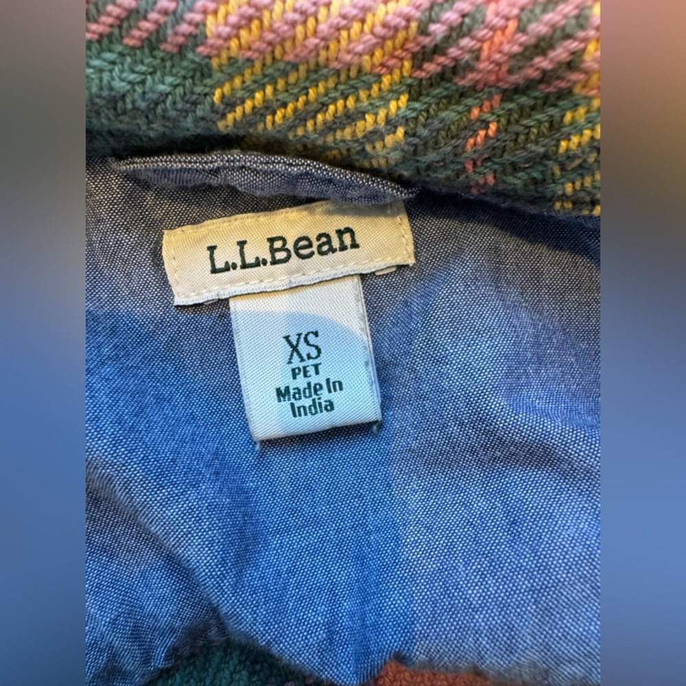 L.L.Bean 1912 Overshirt Long Sleeve Jacket Plaid Flannel Washed Orchid Pockets - Picture 2 of 6
